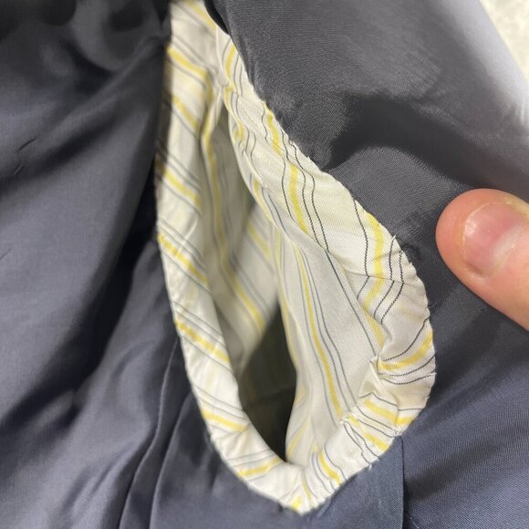 Edifice Mens Blazer Loro Piana Fabric 44 Gray Wool Jacket Four Seasons Classy - Picture 8 of 13